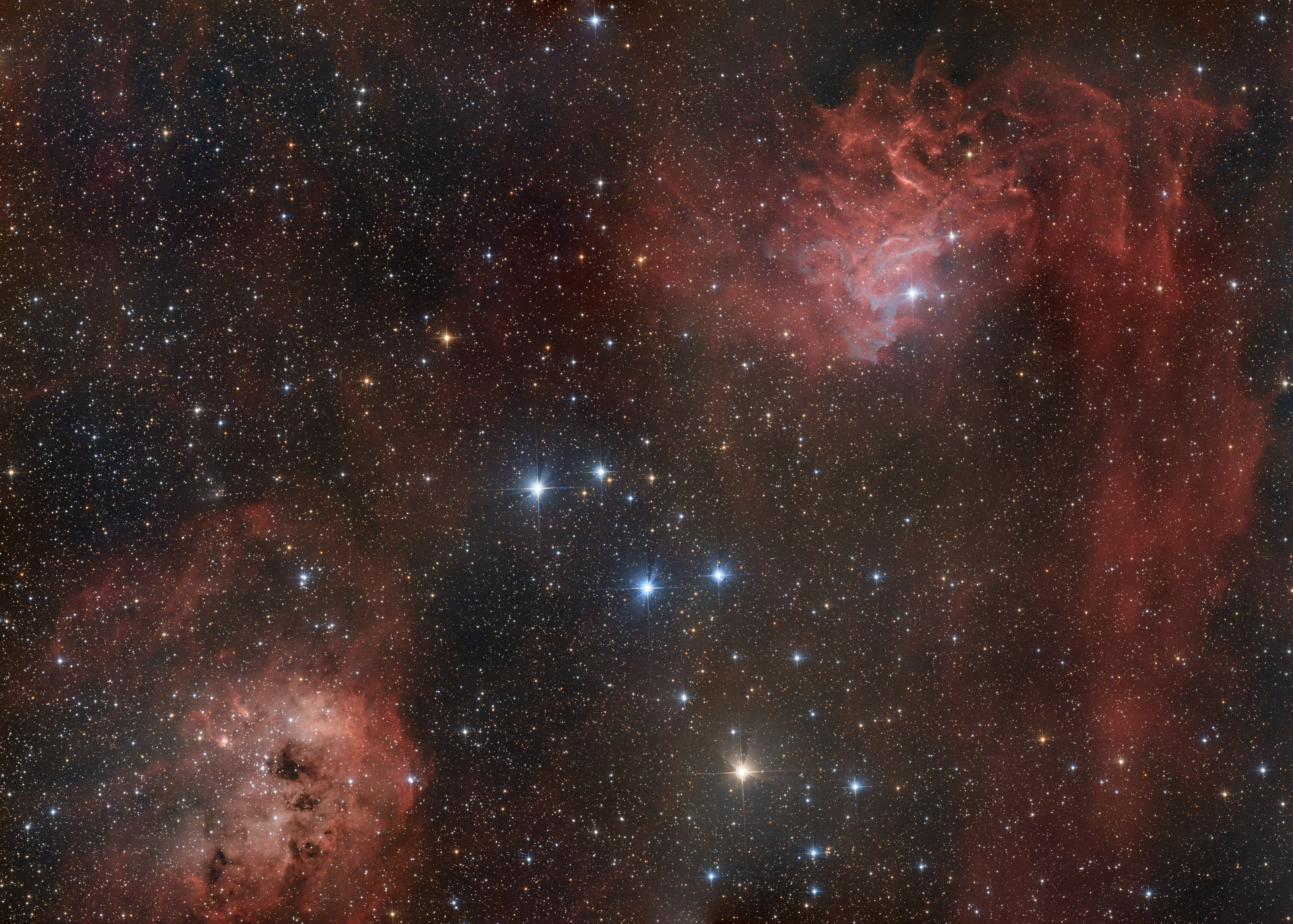 IC405_16hr45_IC410_12hr20min_2x1_BXTsc_MSGC_MosByCoor_dnaLinFit_GradMergeMos_DynCrop_Rot_GraXpert_BXT_NXT_SPCC_SXT_SAStatStretch_SCNR_SAstarstretch_ScreenStars_GHSbp_GHSsat80.jpg